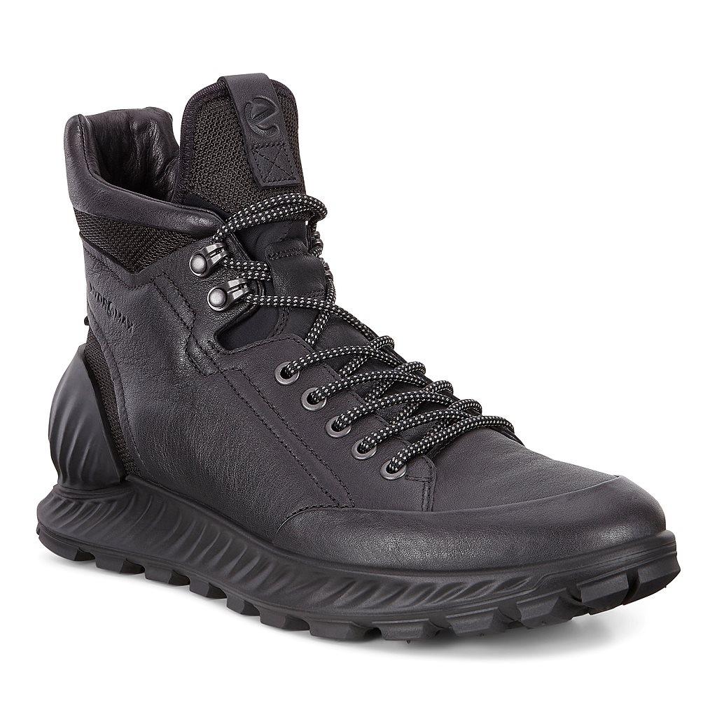 Ecco Exostrike Mens Hiking Boots In Black - India VFK-628034